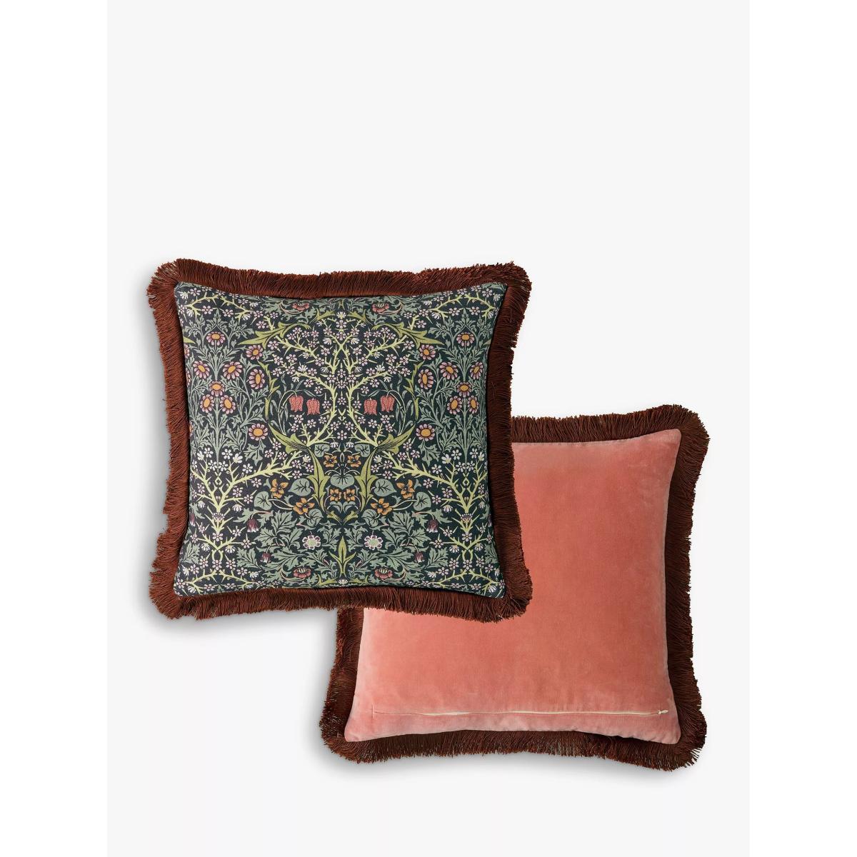 William Morris At Home Blackthorn Square Cushion, Midnight – image 3