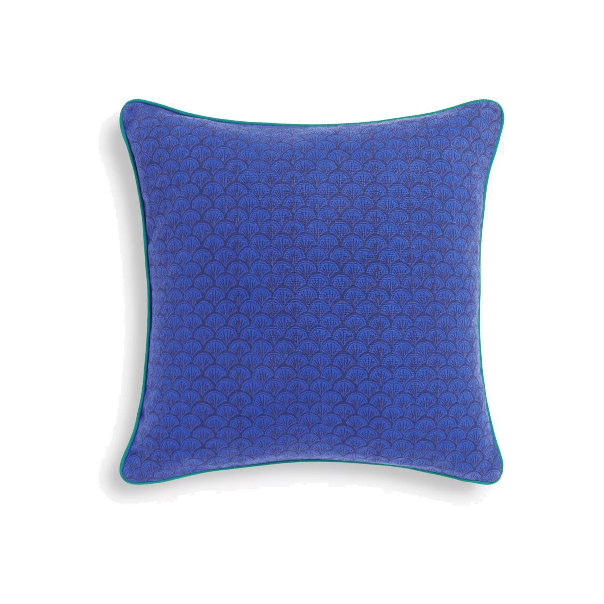 John Lewis Block Print Scales Indoor/Outdoor Cushion, Navy – image 1