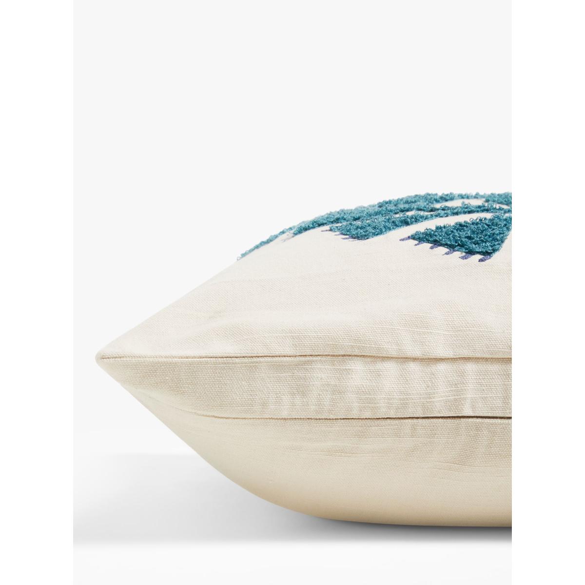 John Lewis Palm Flower Cushion, Fjord – image 3