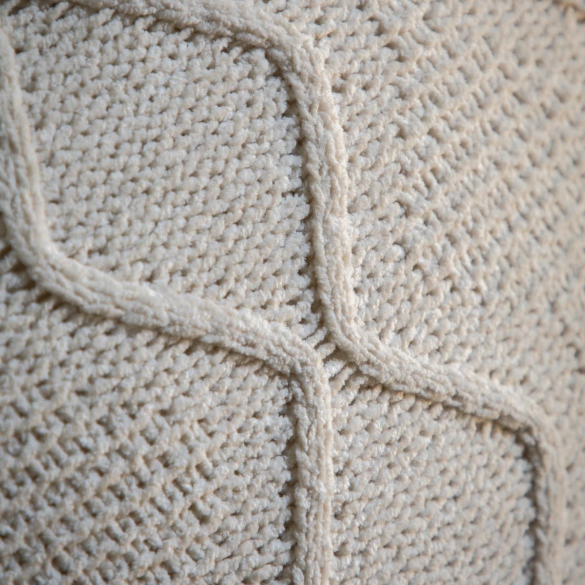 Chenille Cable Cushion - Cream – image 3