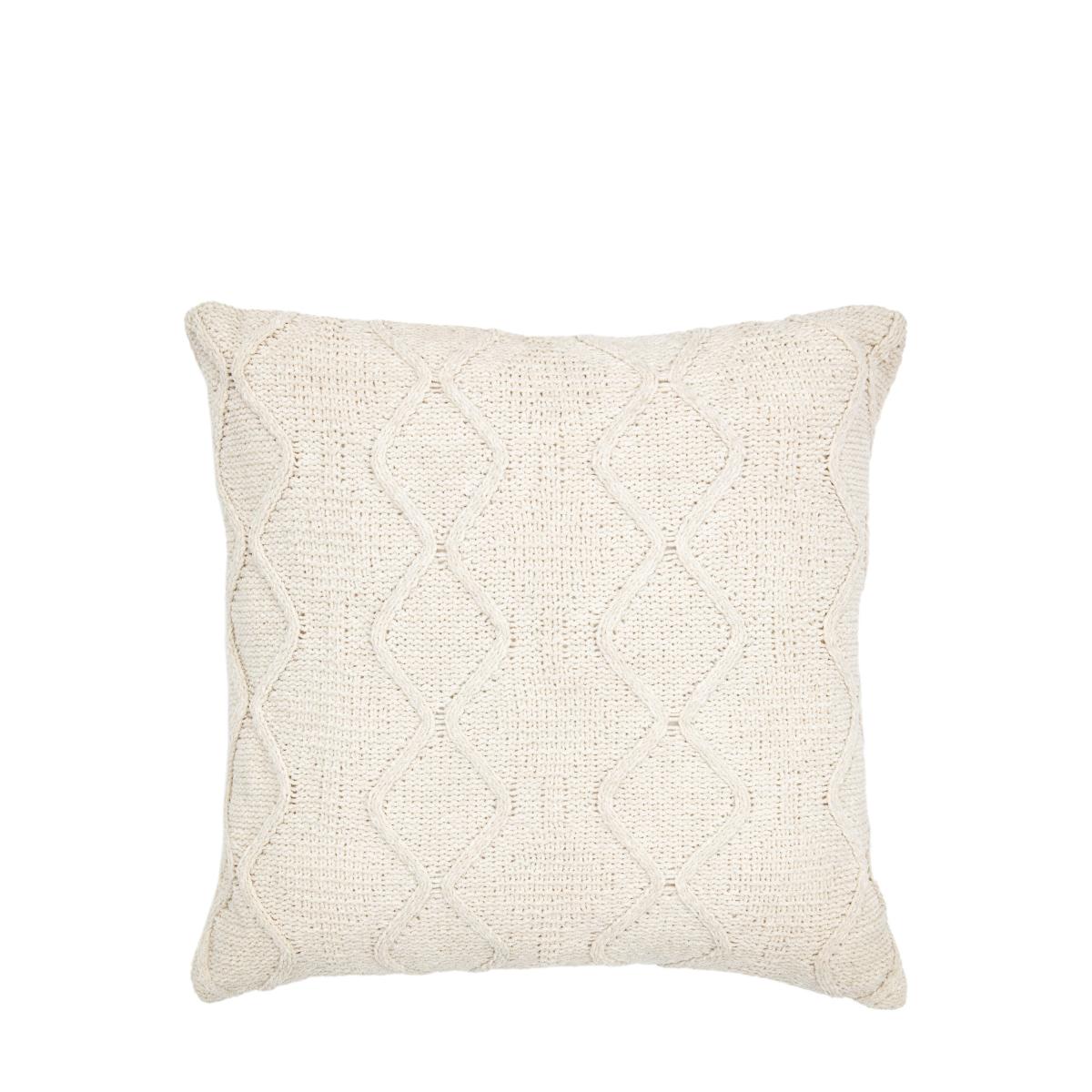 Chenille Cable Cushion - Cream – image 5
