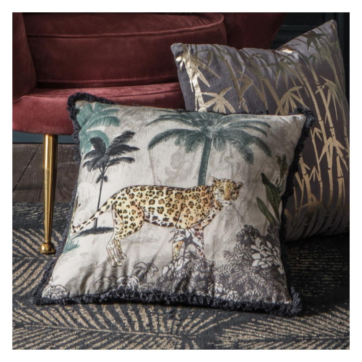 Leopard Fringe Cushion