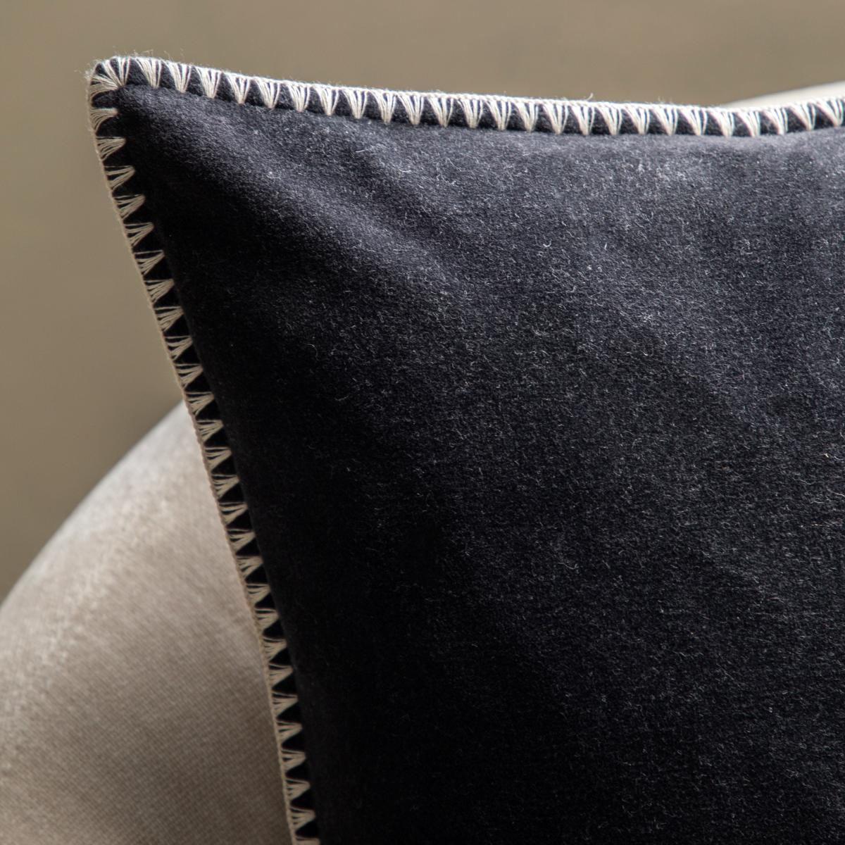 Nico Velvet Cushion - Black – image 2