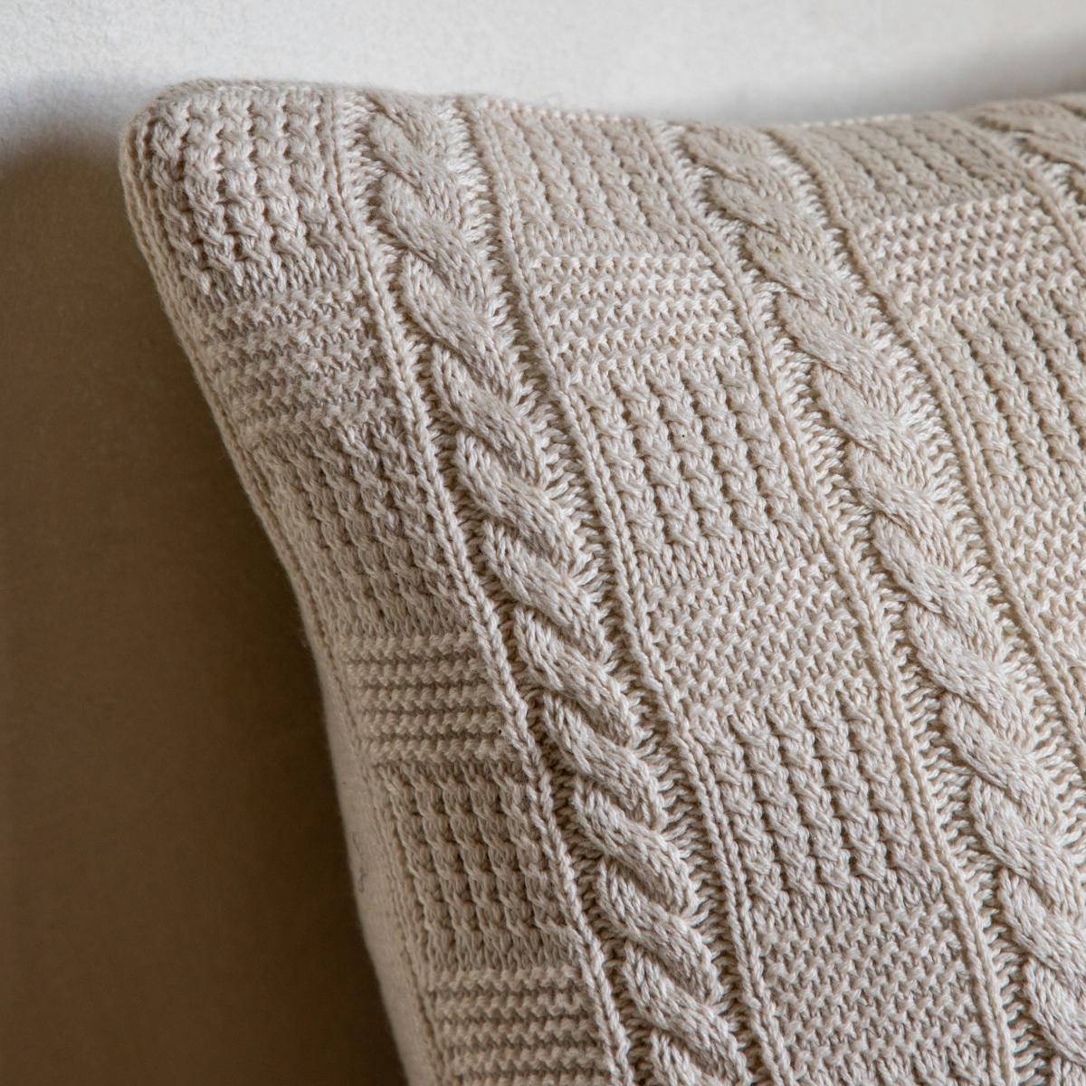 Cotton Cable Cushion - Cream – image 2