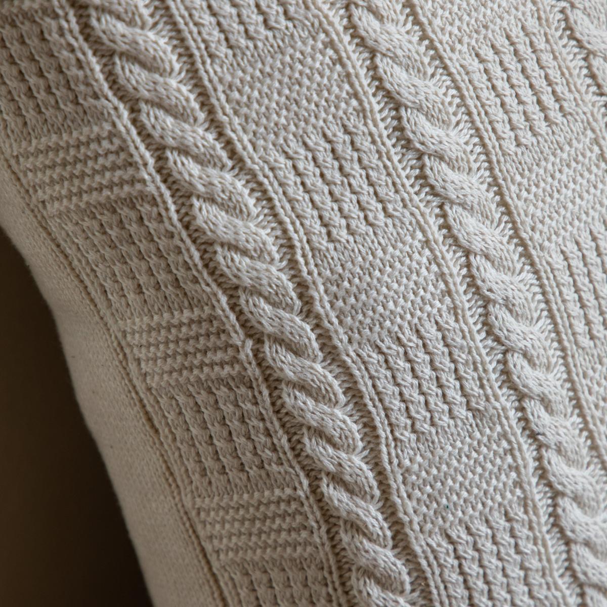 Cotton Cable Cushion - Cream – image 3