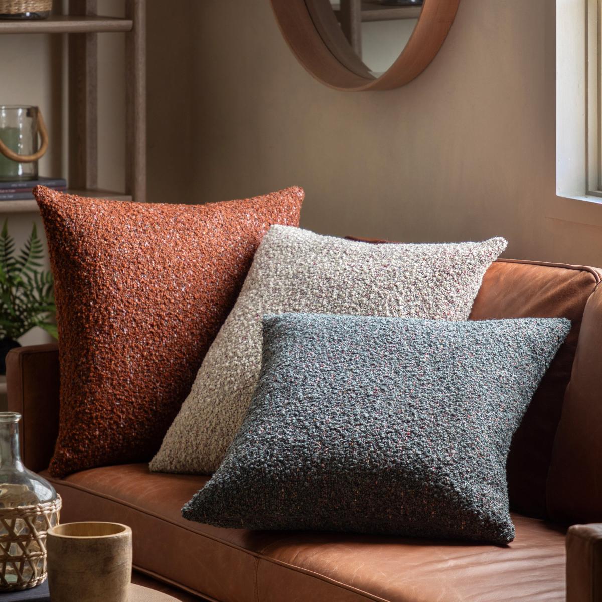 Boucle Knife Edge Cushion - Rust – image 3