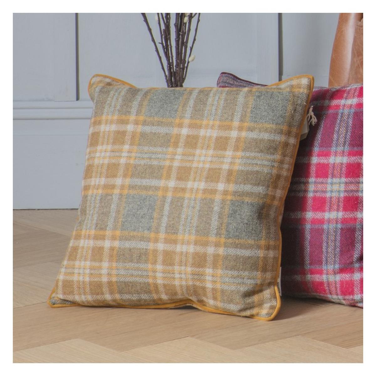 Wetherby Check Cushion - Yellow