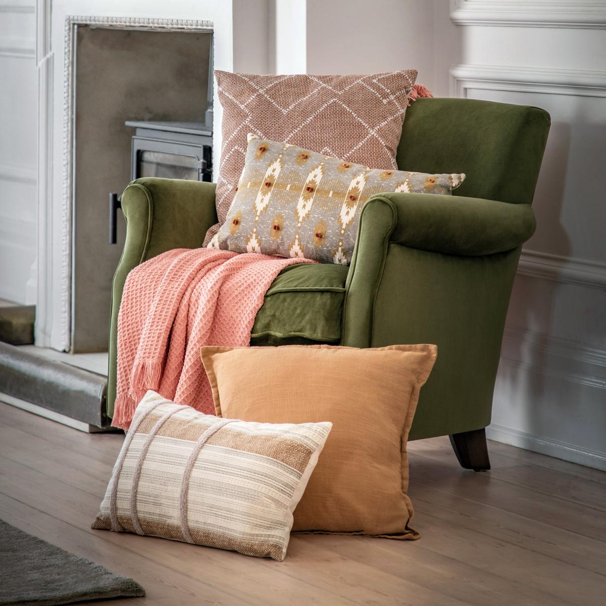 Carnelian Stripe Cushion – image 2