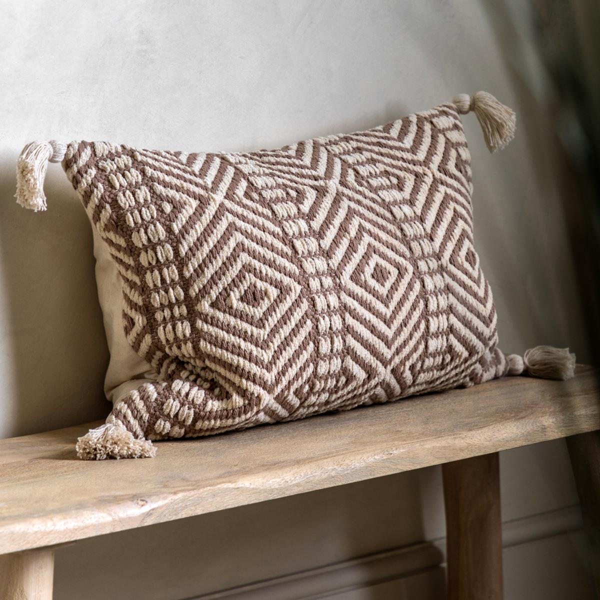 Thea Woven Cushion - Cream – image 2