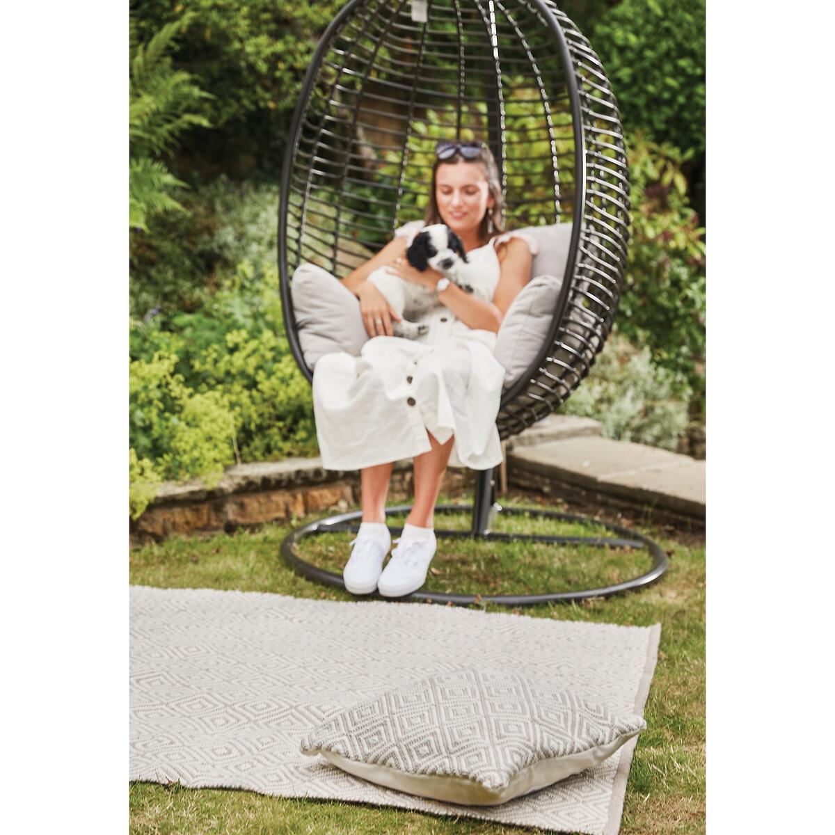 Outdoor/Indoor Geometric Woven Cushion - 100% Recycled 45x45cm – image 3