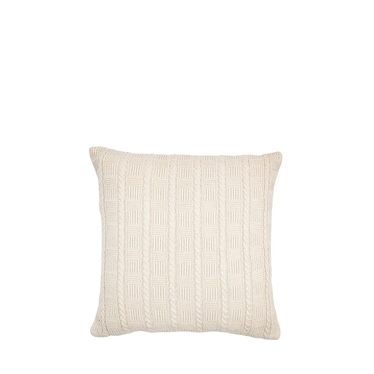 Cotton Cable Knit Filled Cushion – image 2