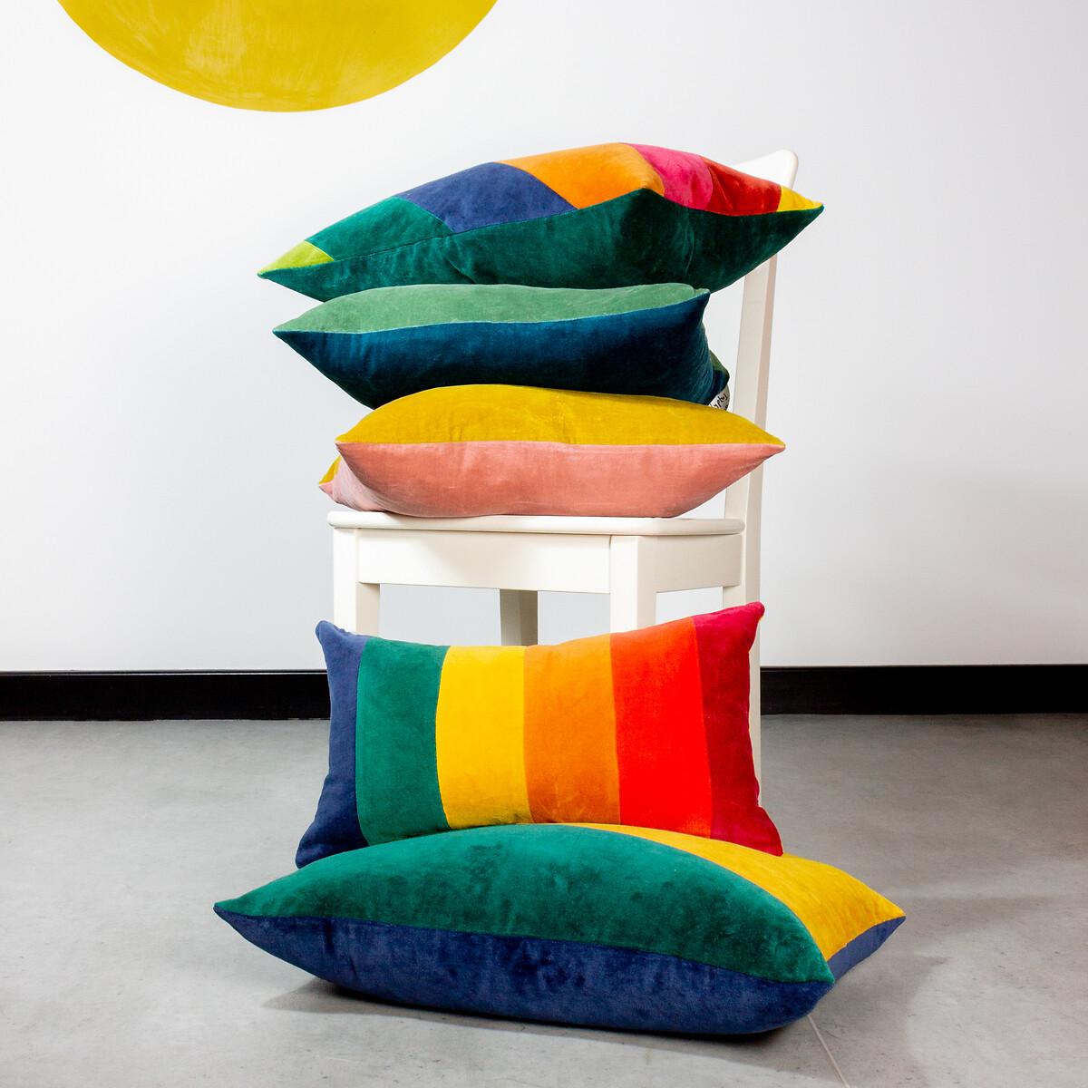 Rainbow Cotton Velvet Filled Cushion 30x50cm – image 5
