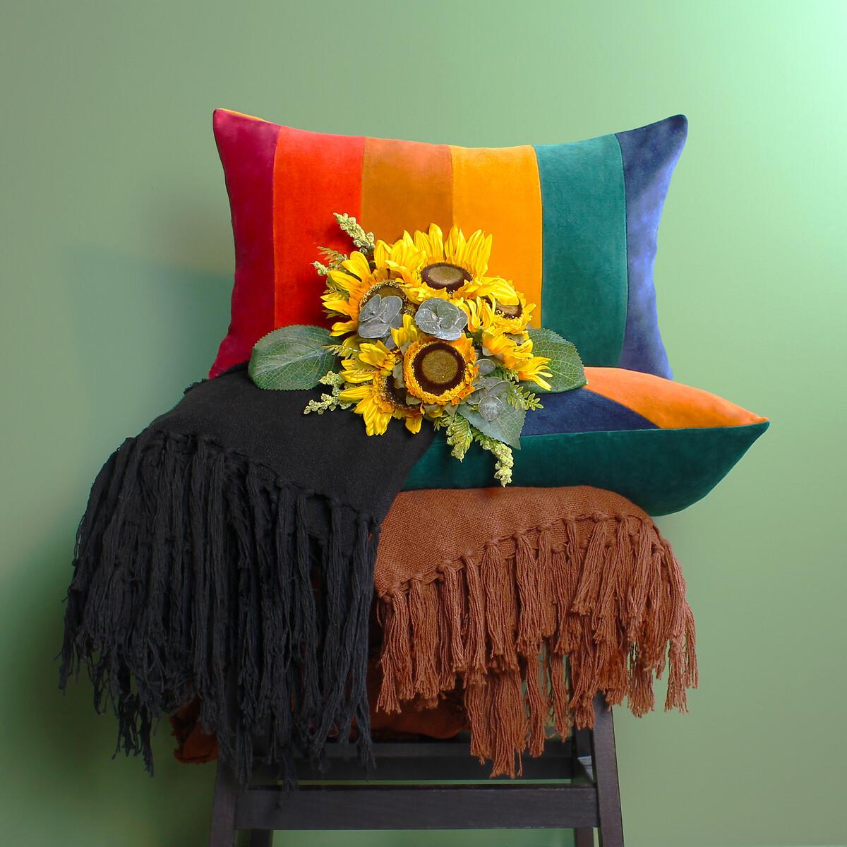 Rainbow Cotton Velvet Filled Cushion 30x50cm – image 6