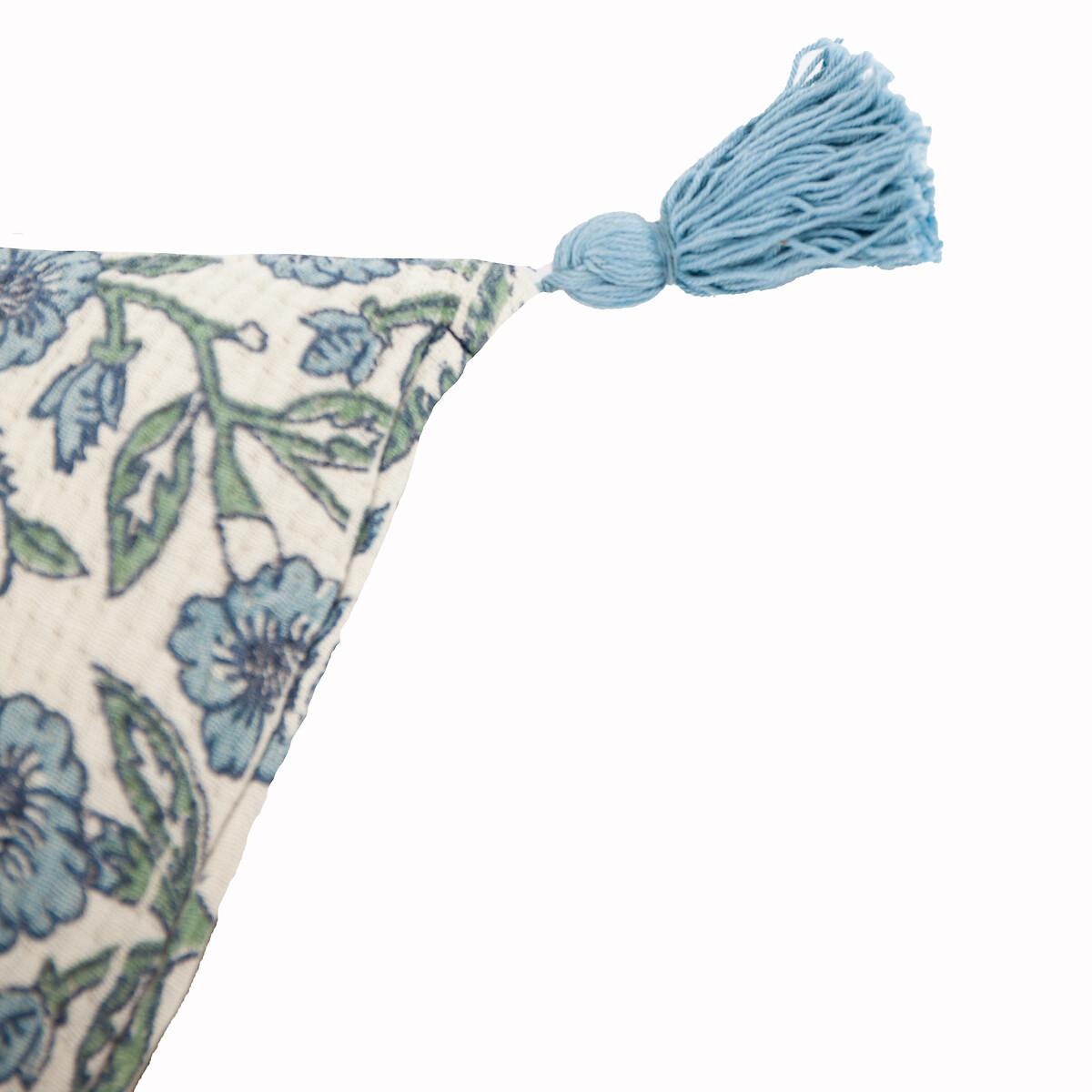 Delphine Floral Tasselled Filled Cushion – image 4