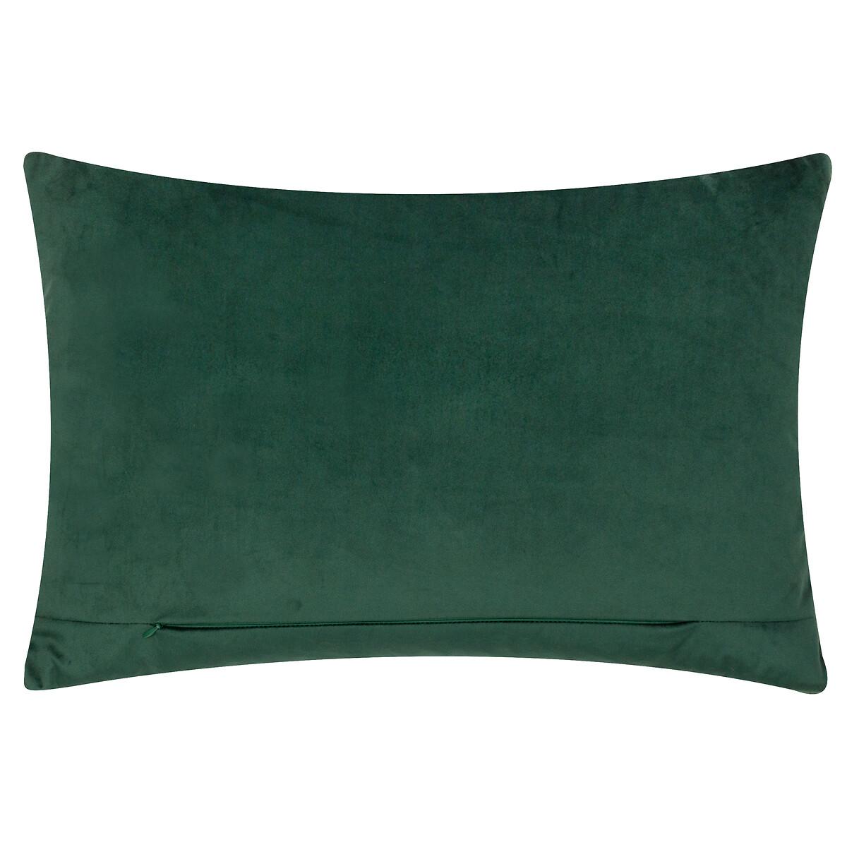 The Brook Embroidered Velvet Braided Feather Filled Cushion – image 2