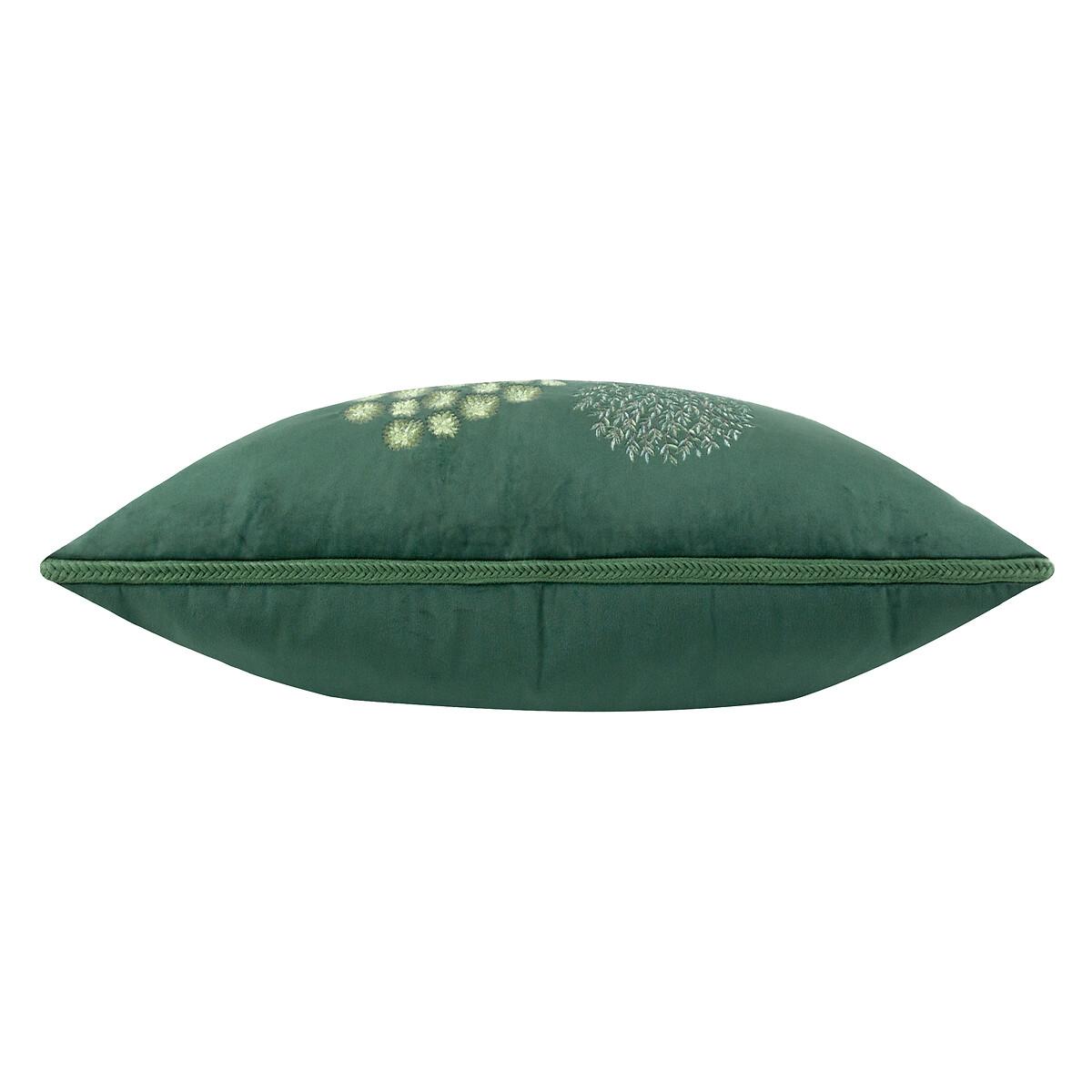 The Brook Embroidered Velvet Braided Feather Filled Cushion – image 3