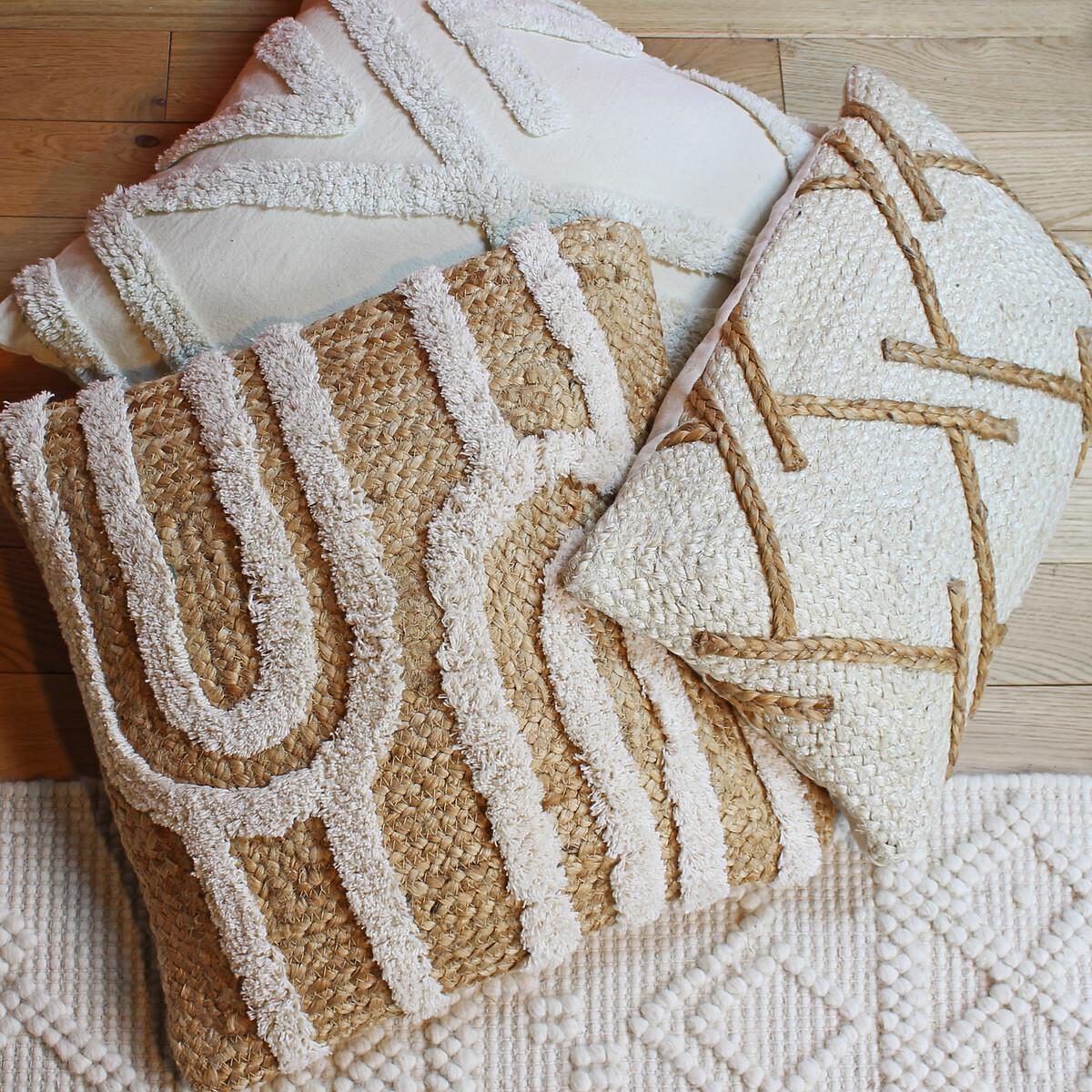 Unio Tufted Jute Cotton Filled Cushion 45x45cm – image 4