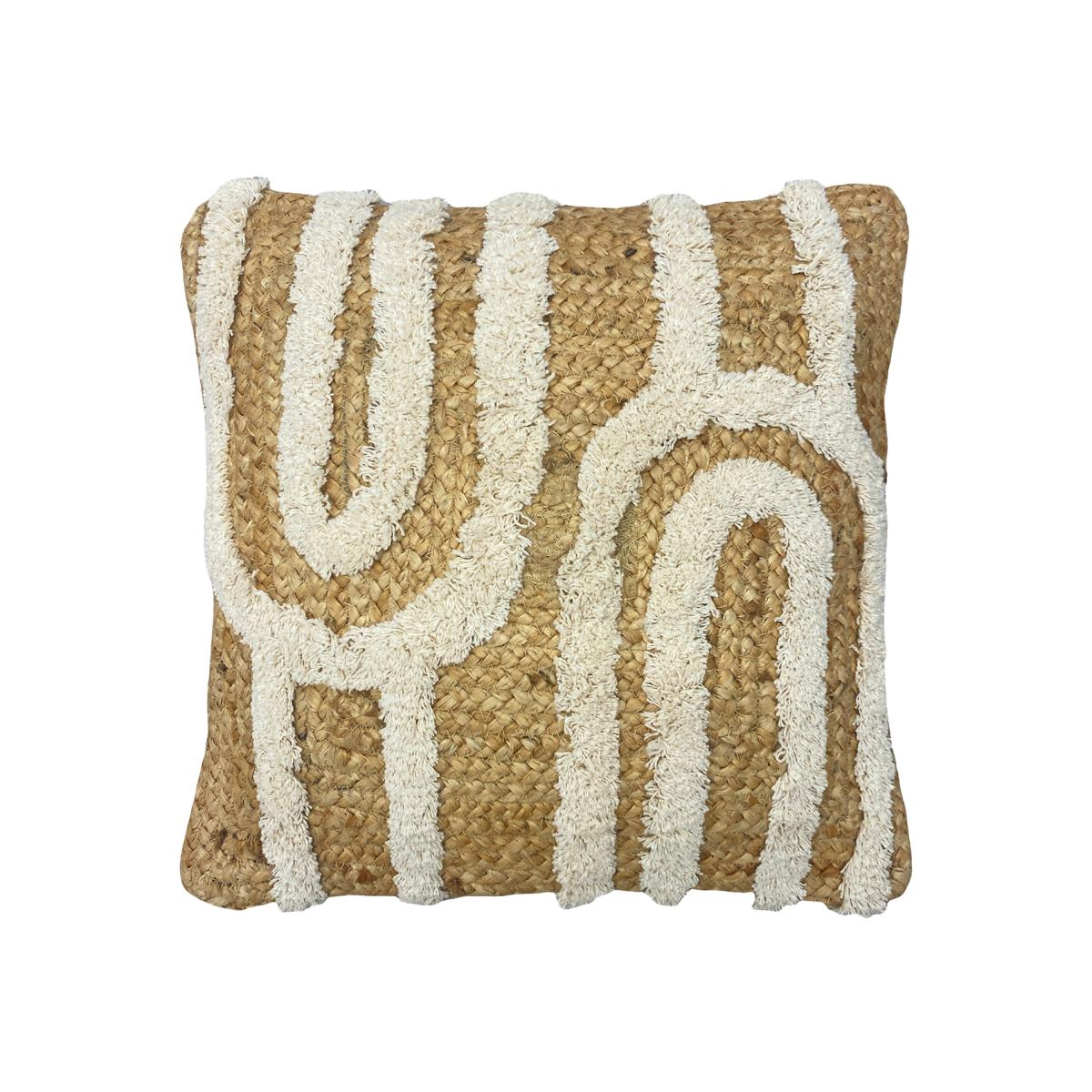 Unio Tufted Jute Cotton Filled Cushion 45x45cm – image 1