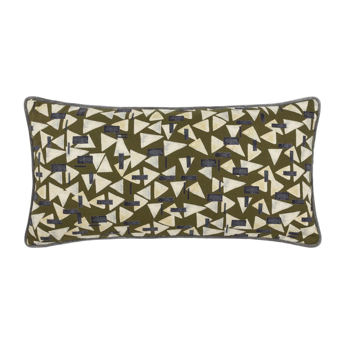 City Geometric Piped Cushion – image 1