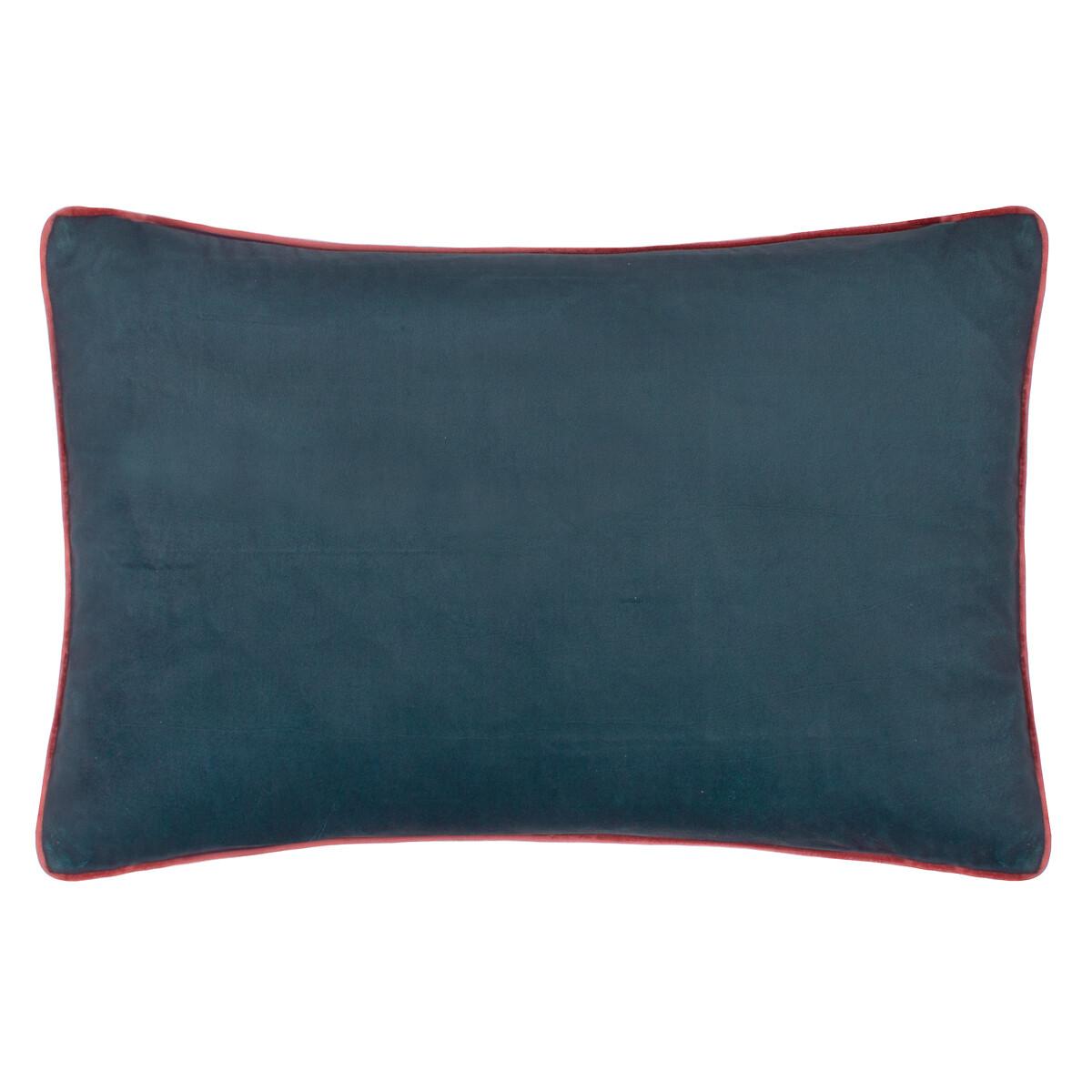 Seaweed Matt Velvet Piped Feather Filled Cushion – image 3