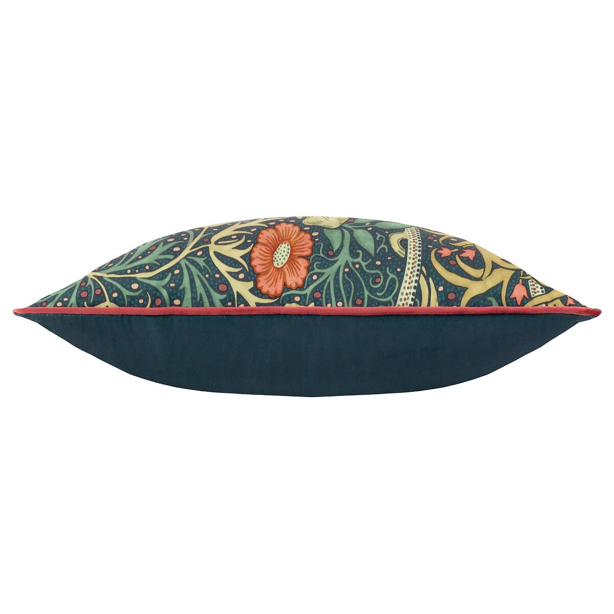Seaweed Matt Velvet Piped Feather Filled Cushion – image 4