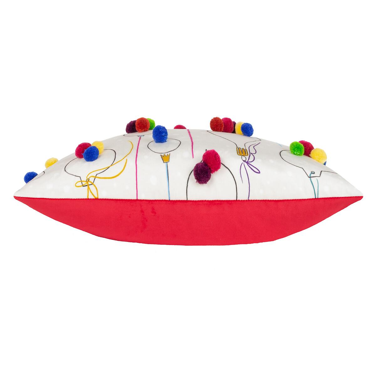 Festive-Val Baubles Pom-Pom Cushion – image 3