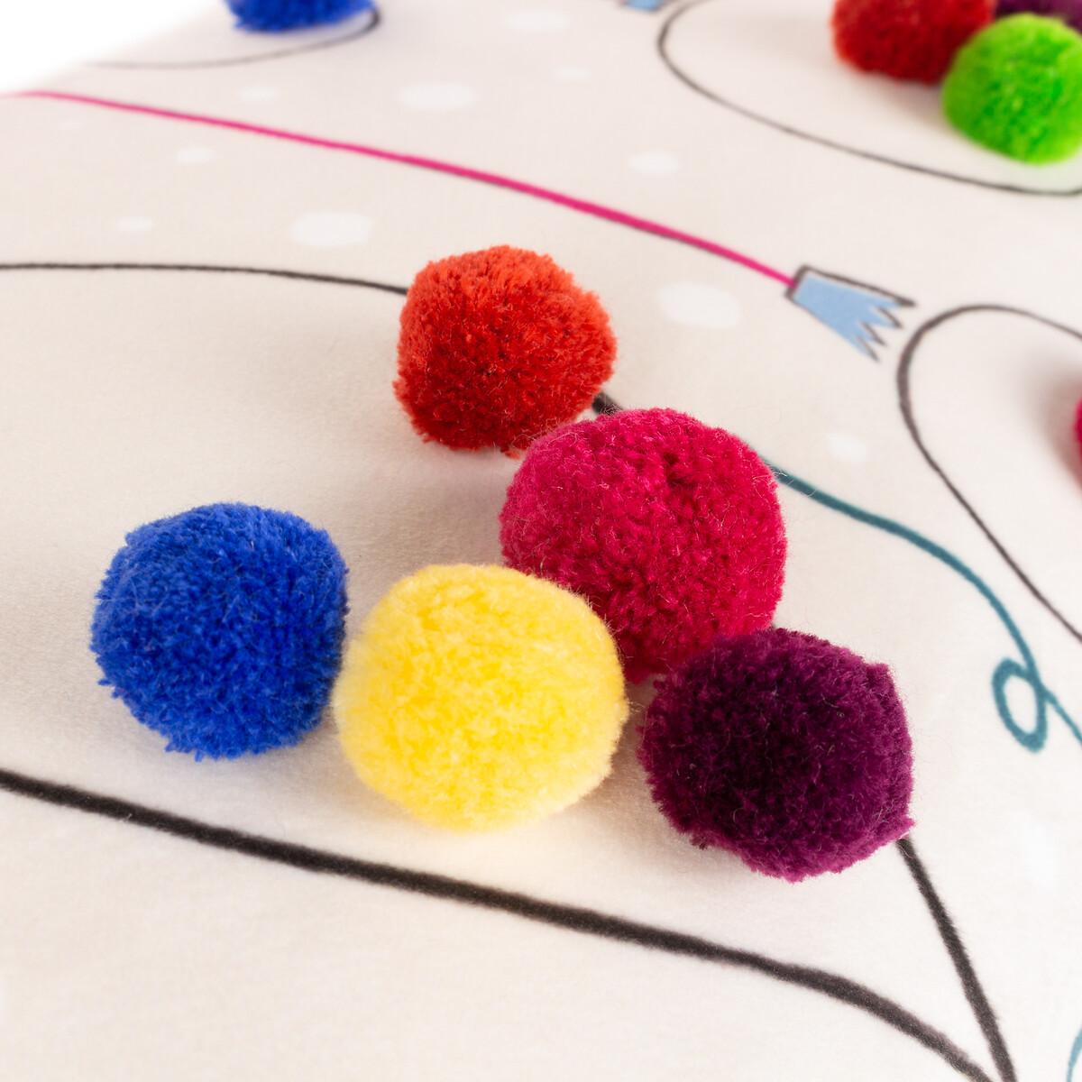 Festive-Val Baubles Pom-Pom Cushion – image 4