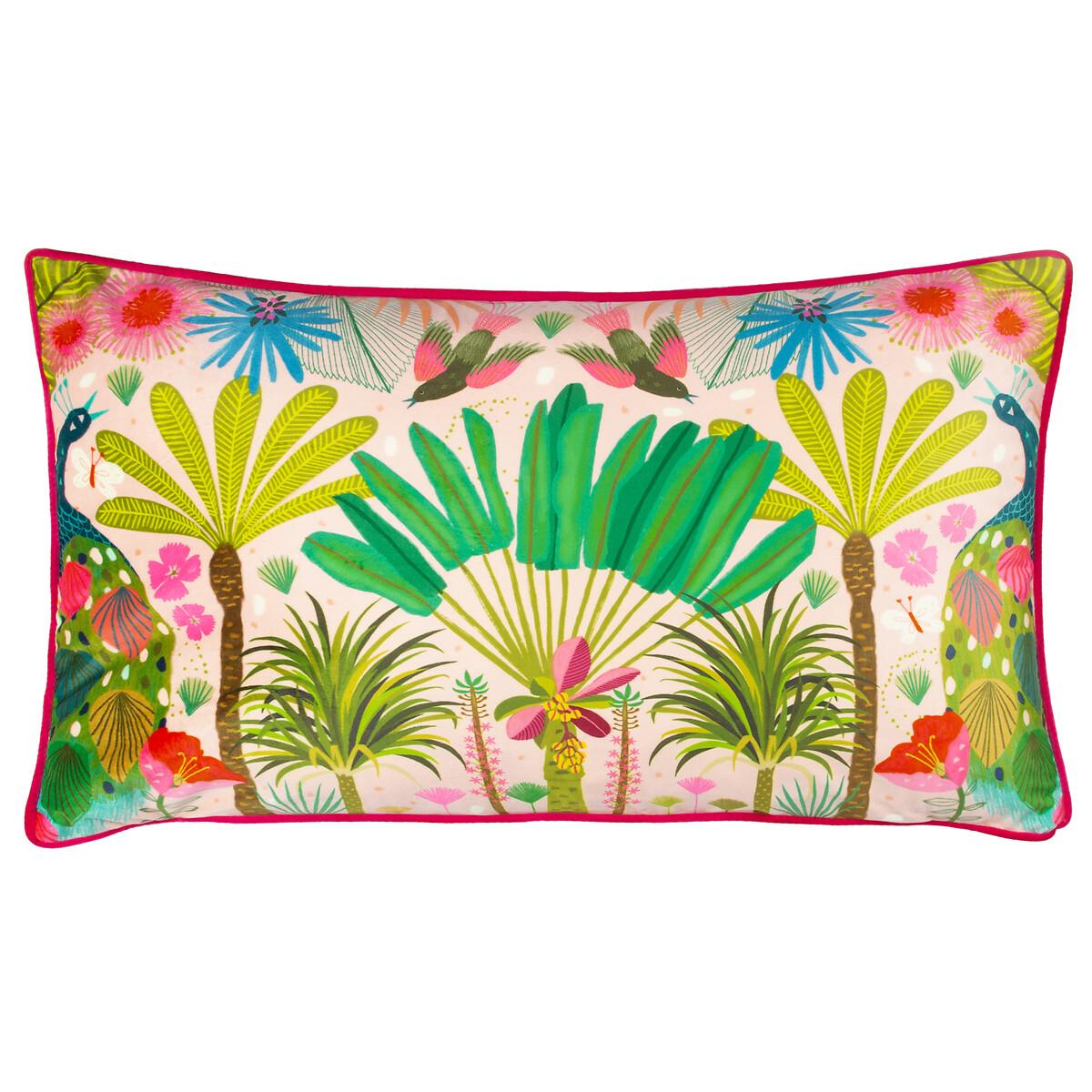 Tropical Peacock Piped Filled Cushion – image 2