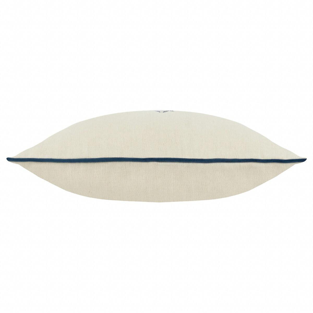 Marigold Embroidered Piped Feather Filled Cushion – image 4