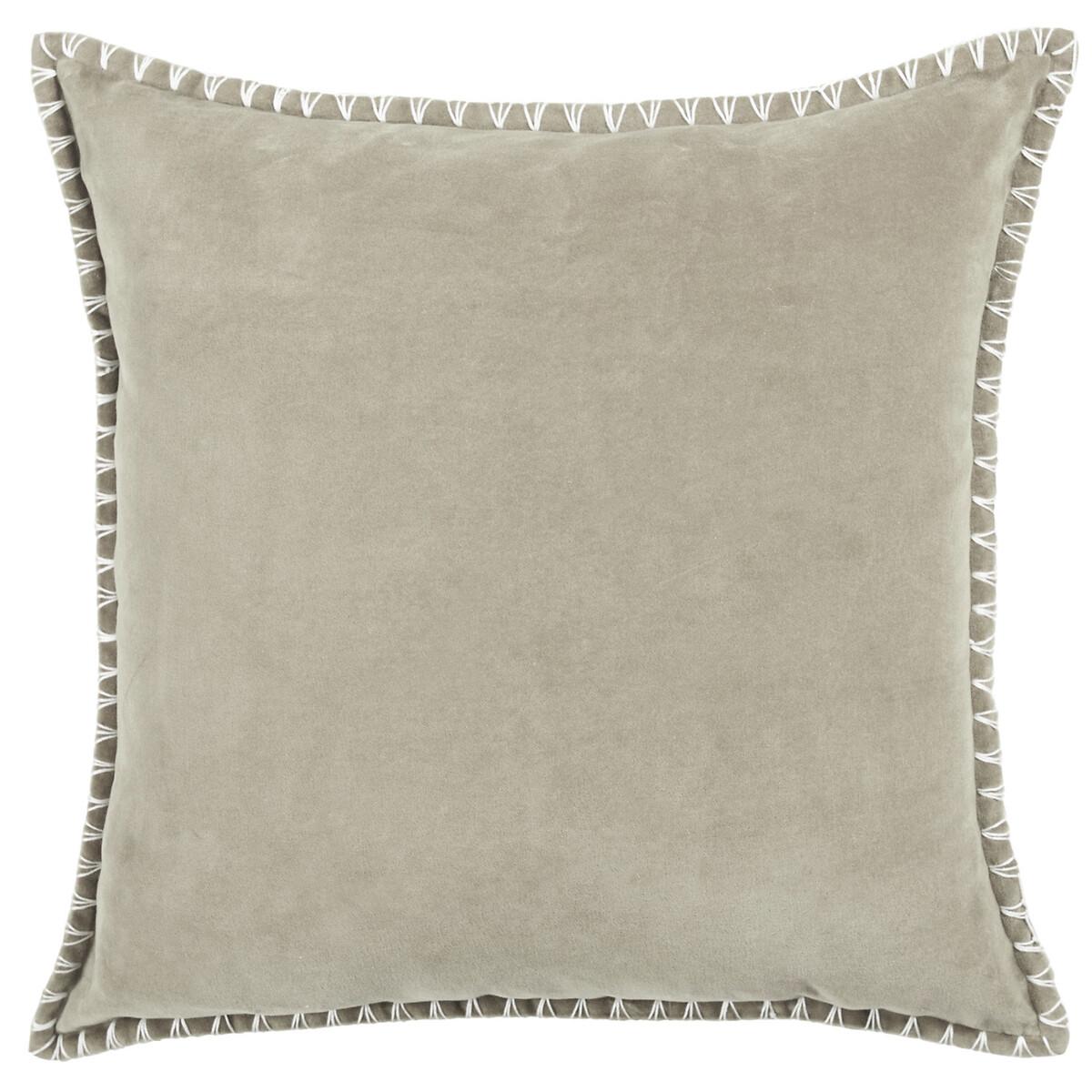 Stitch Plain Blanket Stitched Cushion – image 2