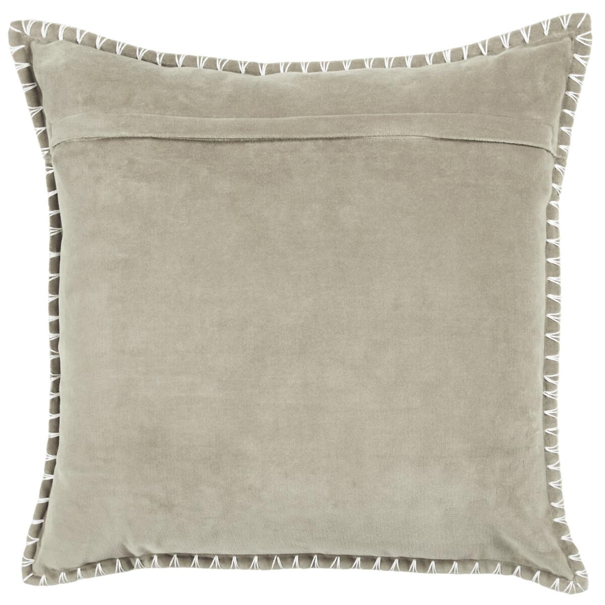 Stitch Plain Blanket Stitched Cushion – image 3