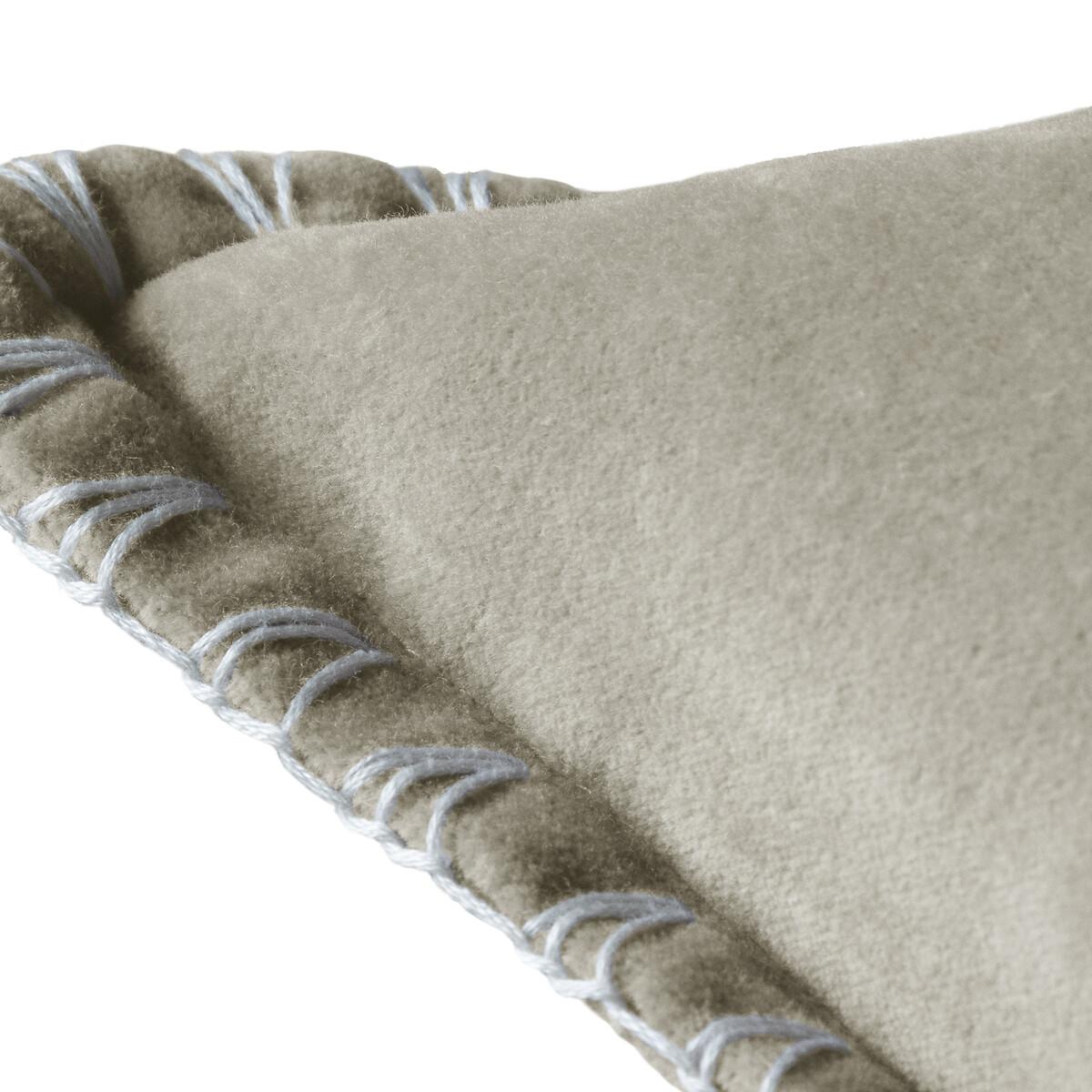 Stitch Plain Blanket Stitched Cushion – image 4