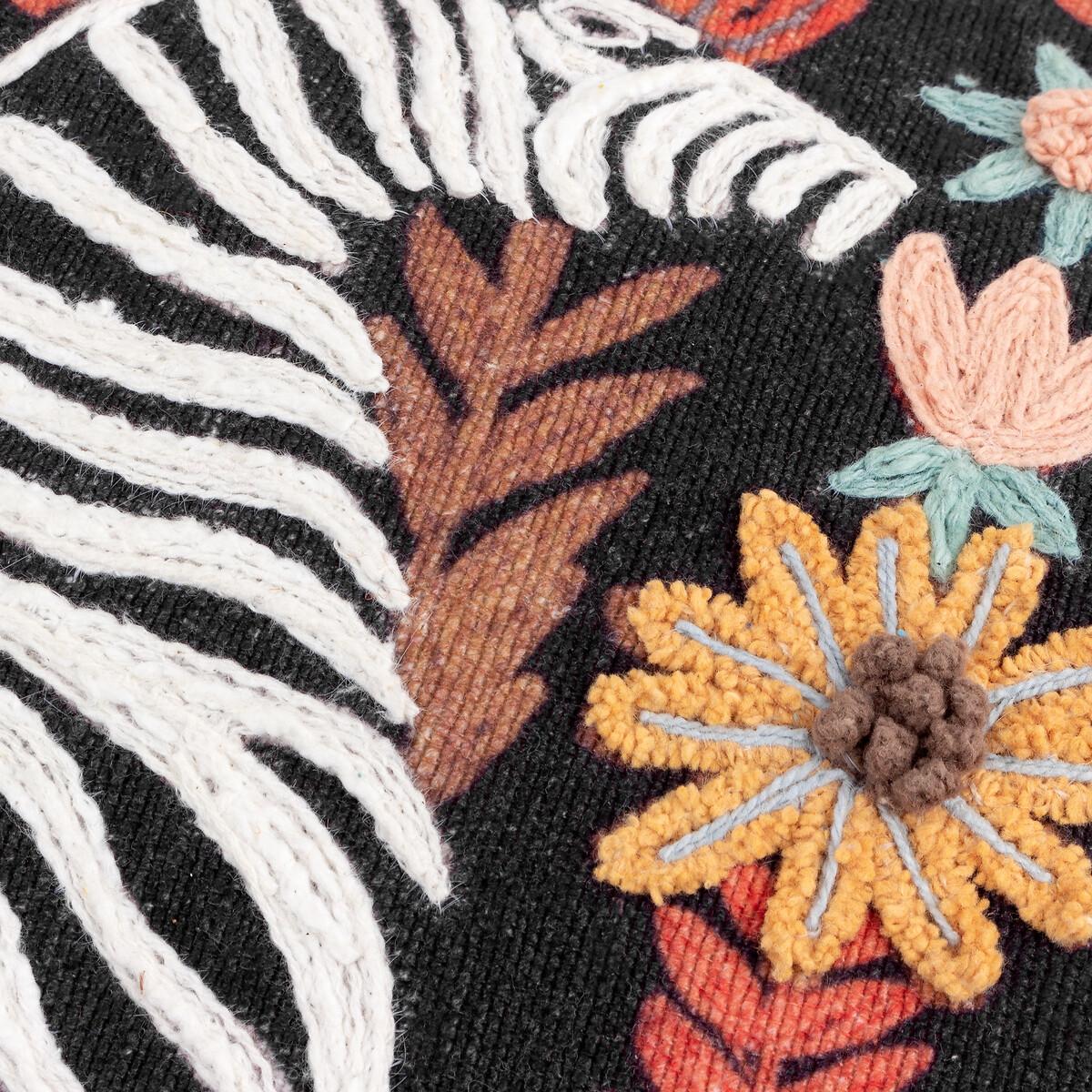 Mirrored Zebra Embroidered Cotton Cushion – image 4