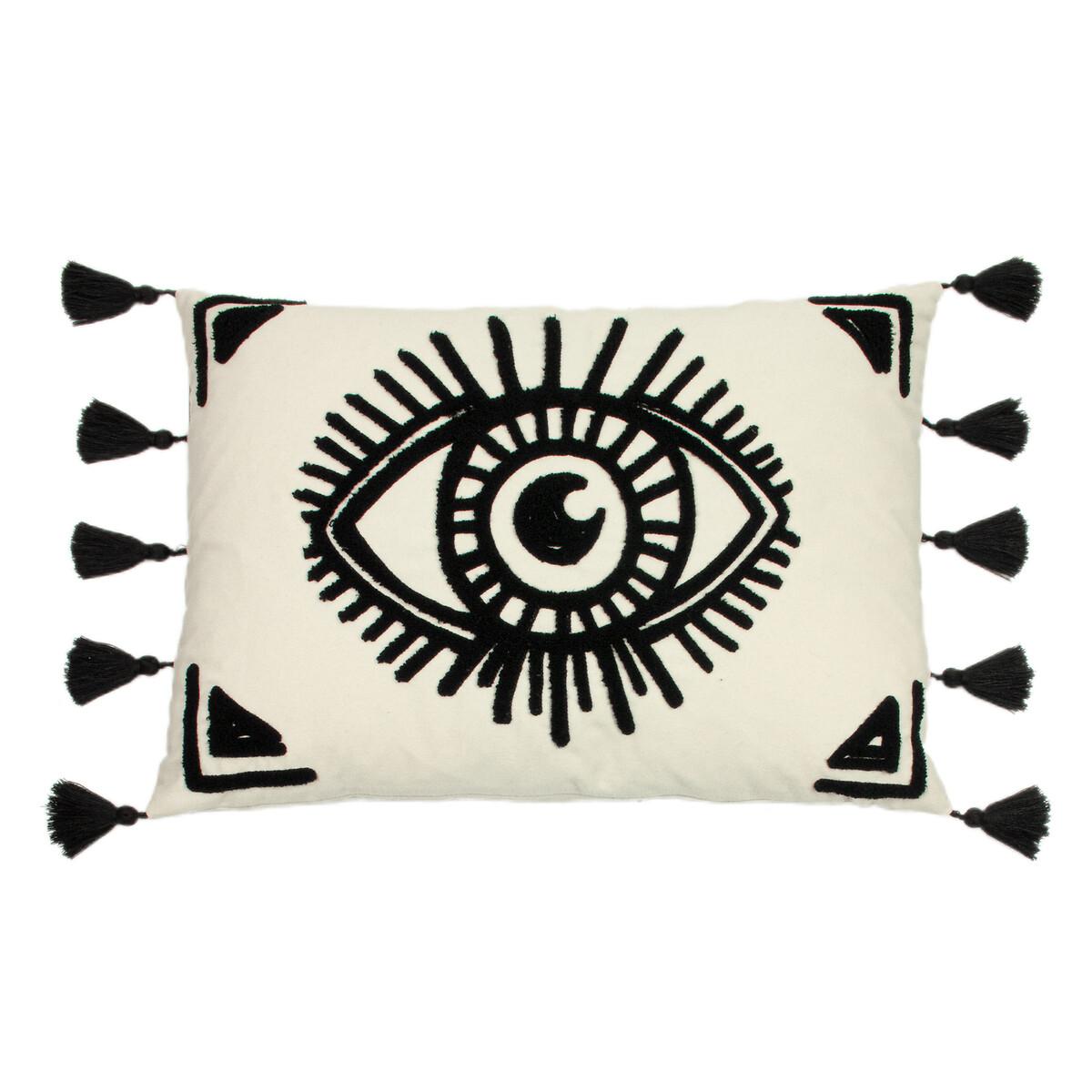 Ashram Eye Tufted Monochrome Filled Cushion 35x50cm – image 2