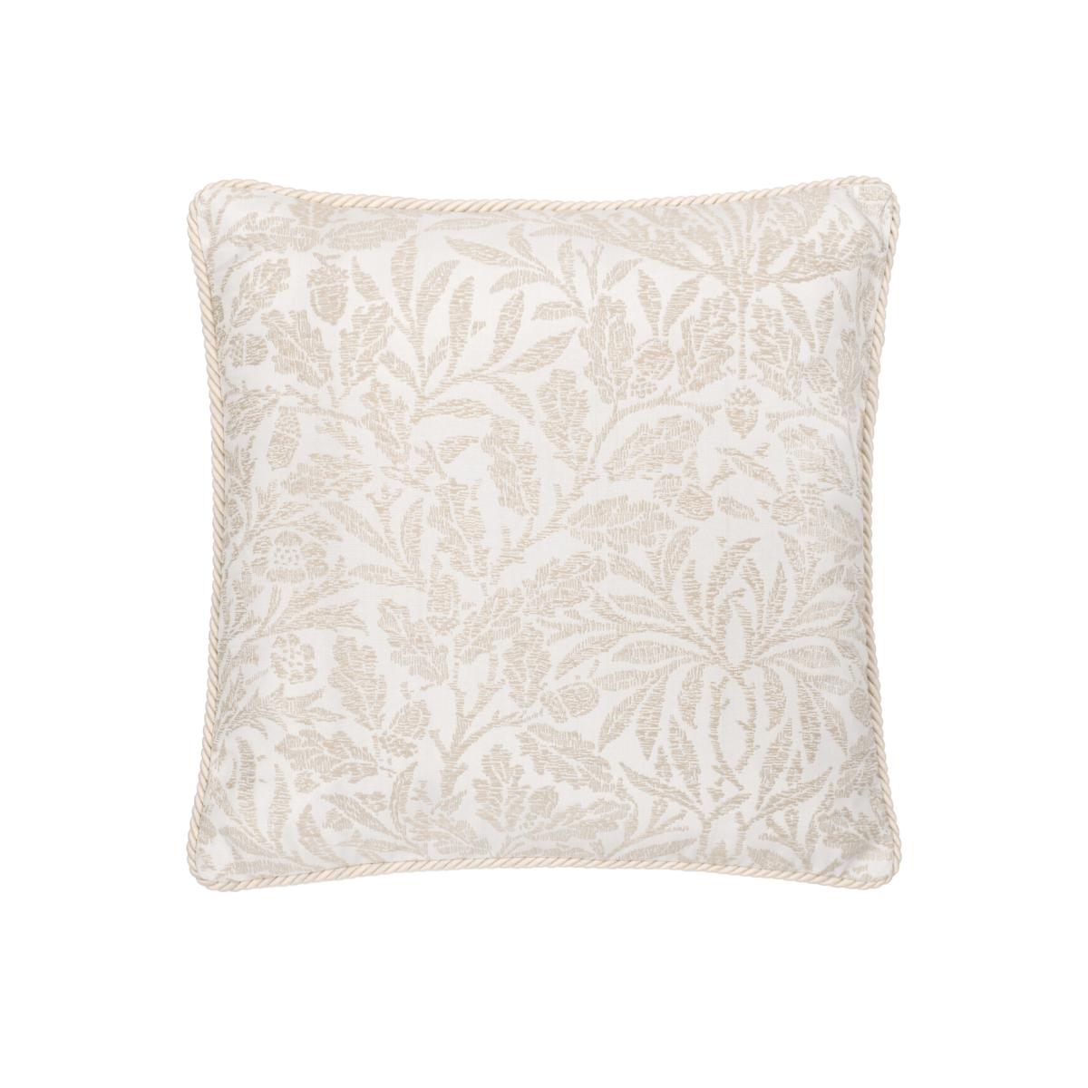 Acorn Tonal Jacquard Piped Feather Filled Cushion – image 1