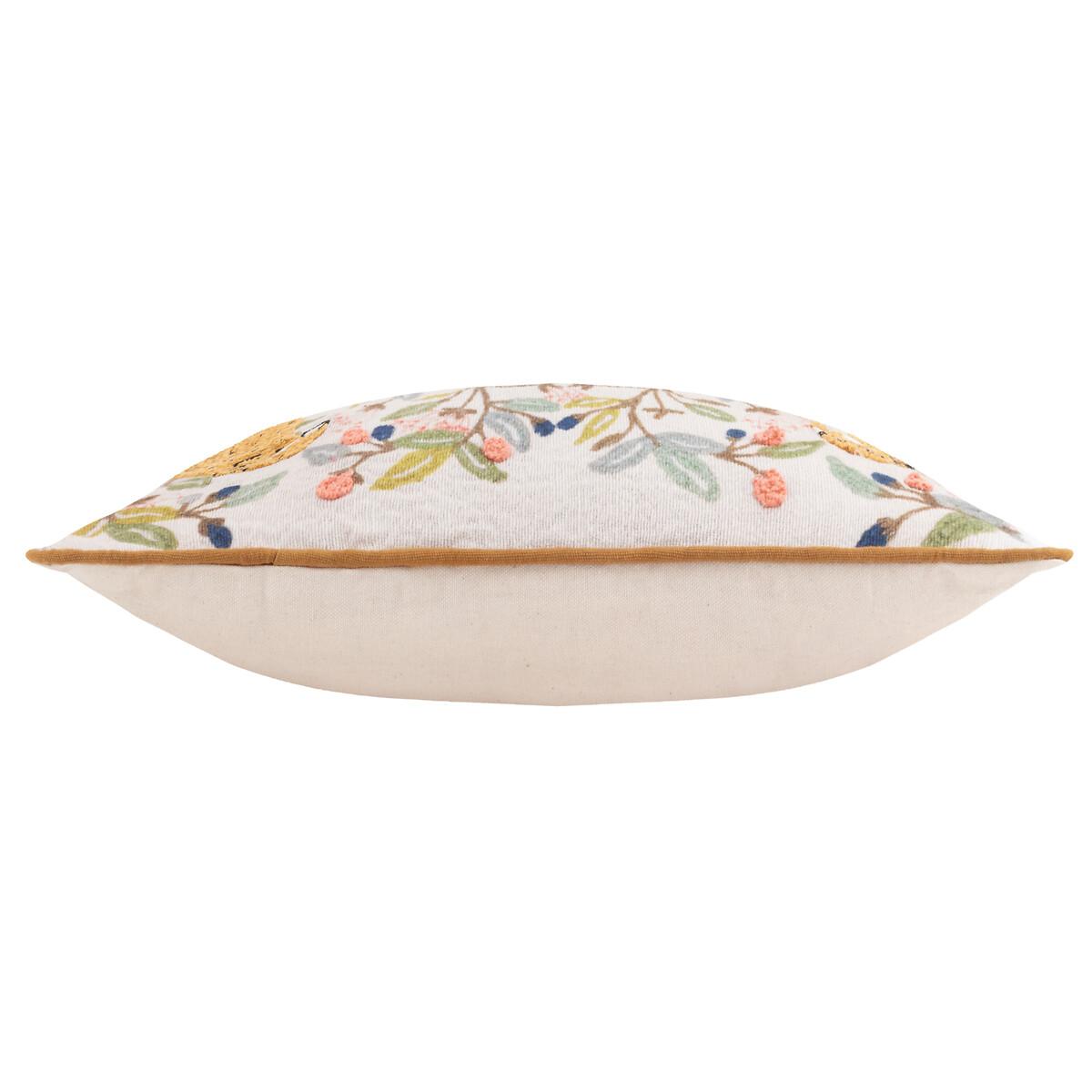 Mirrored Cheetah Embroidered Cotton Cushion – image 3