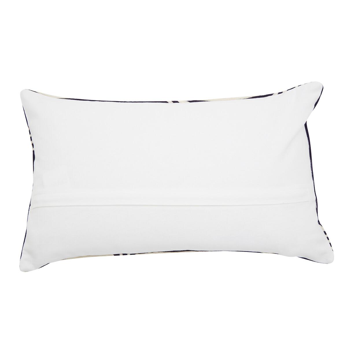 Absract Line Design Navy and White Filled Cushion 50x30cm – image 2