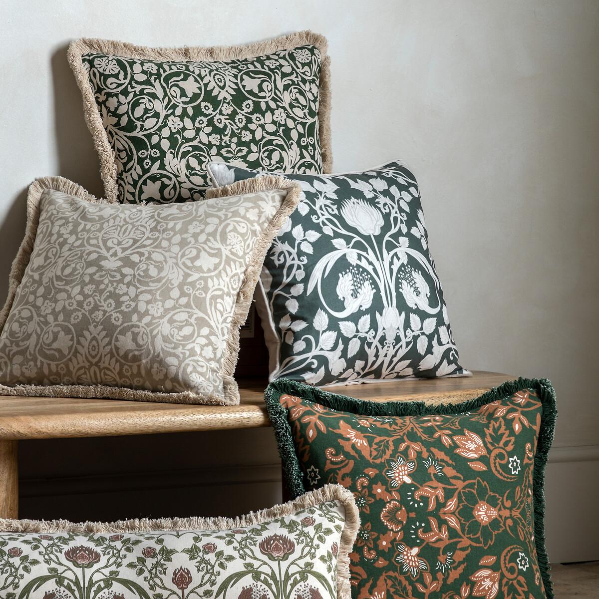 Botanical Print Cotton Filled Cushion – image 3