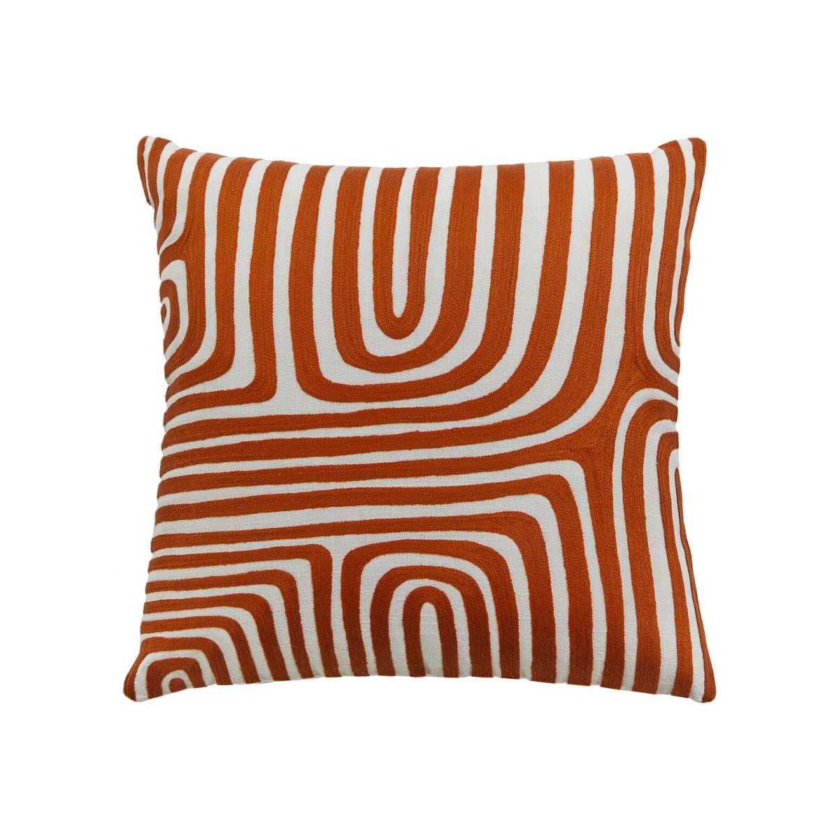 Bosie Ozella Rust And White Cushion – image 1