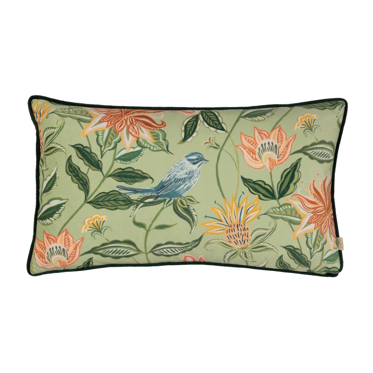 Chatsworth Aviary Velvet Piped Filled Cushion 30x50cm – image 1