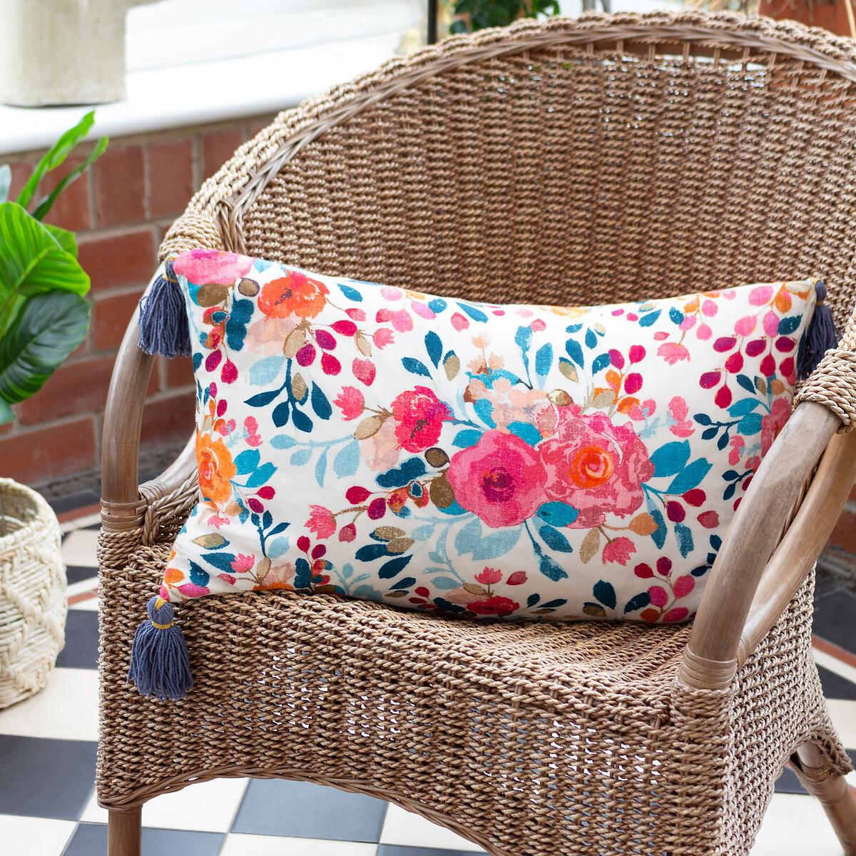 Posies Floral Tasselled Cushion – image 1