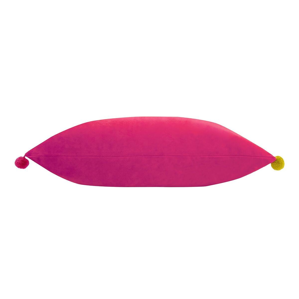 Fiesta Pom-Pom Trim Velvet Filled Cushion 35x50cm – image 2