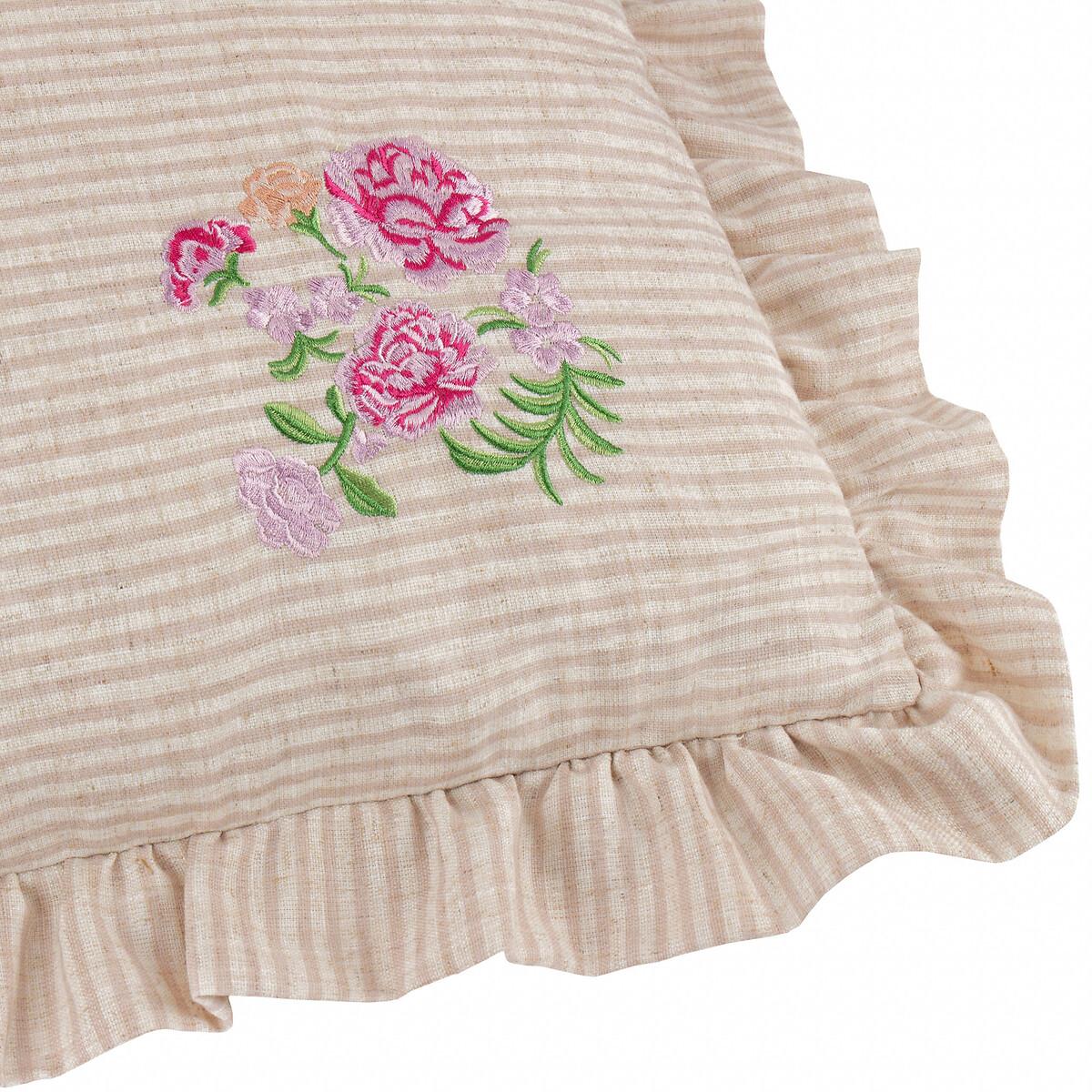 Martha Embroidered Ruffle Cushion – image 4