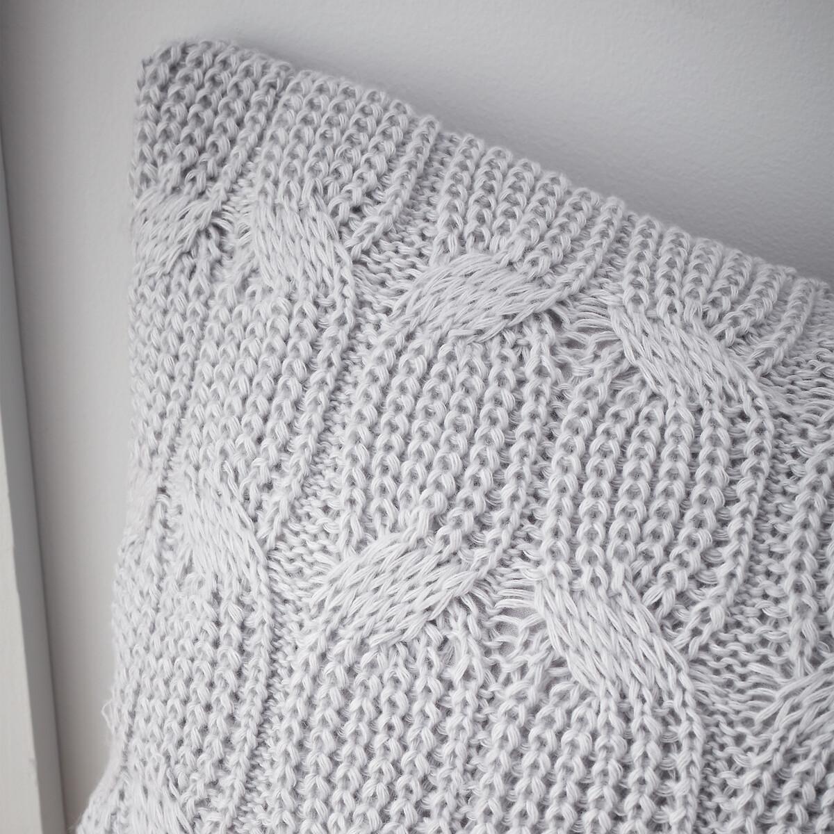 Chunky Marl Knit Filled Cushion – image 2
