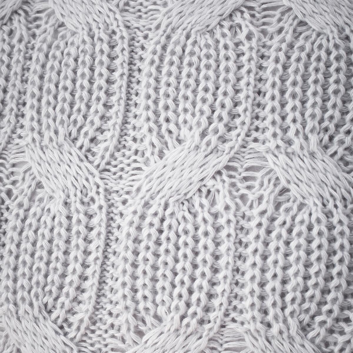 Chunky Marl Knit Filled Cushion – image 3