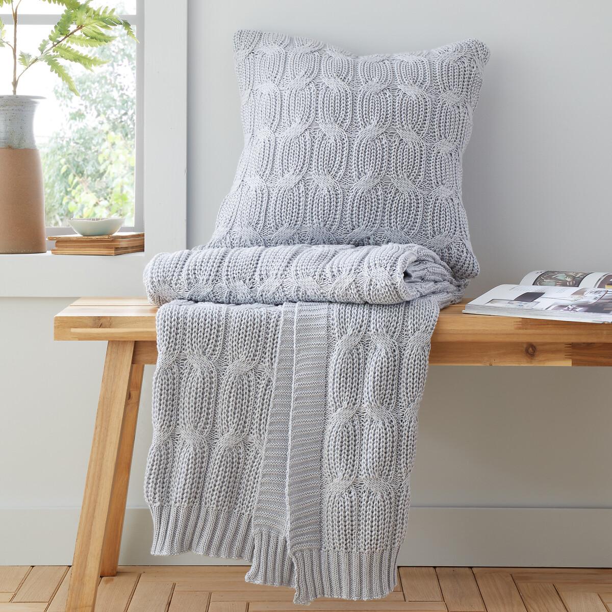 Chunky Marl Knit Filled Cushion – image 5