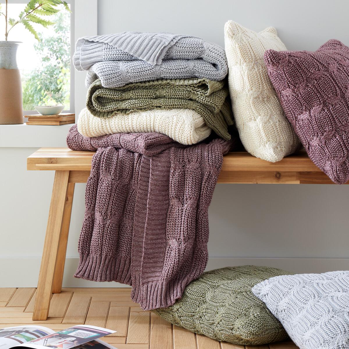 Chunky Marl Knit Filled Cushion – image 6