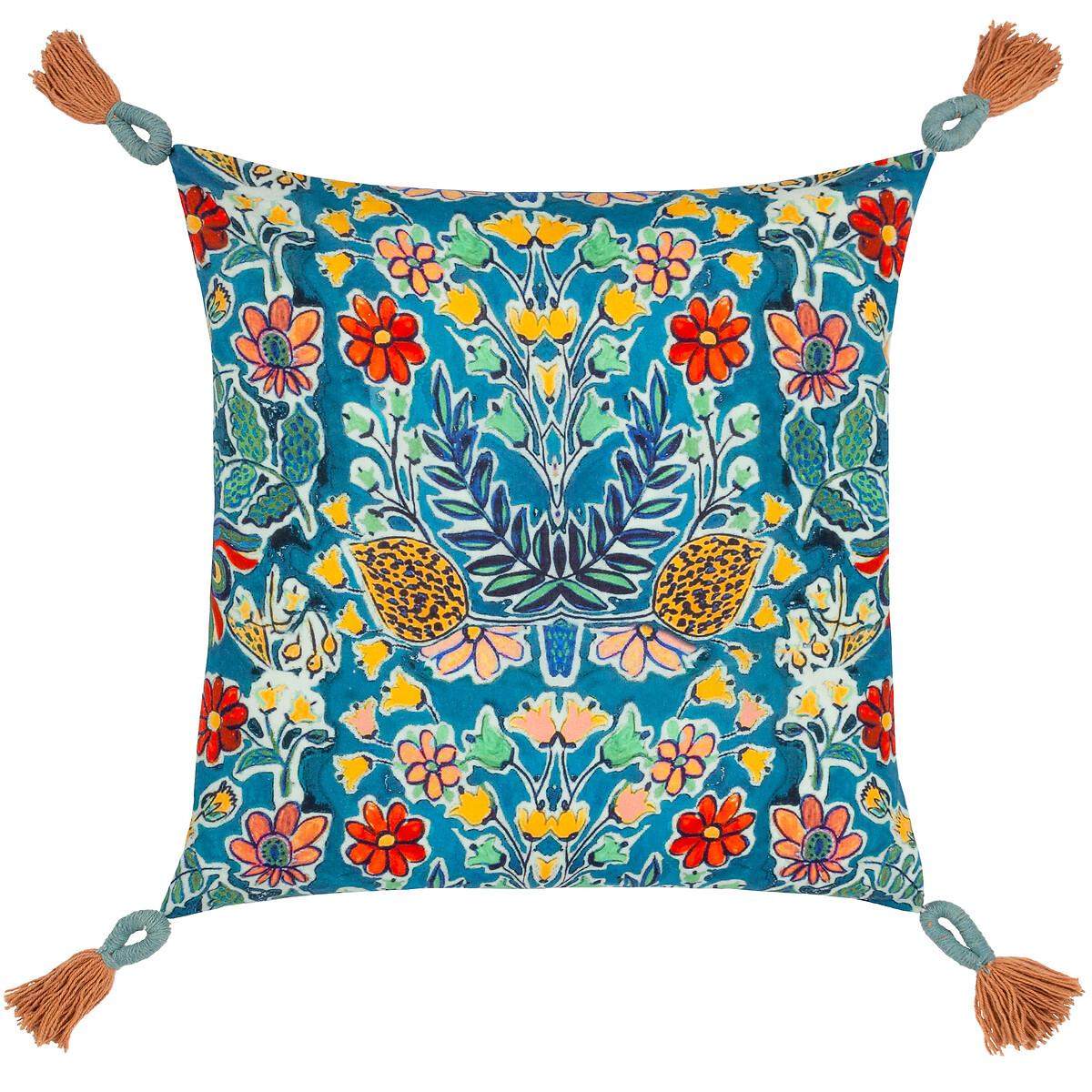 Adeline Floral Tasselled Cushion – image 3