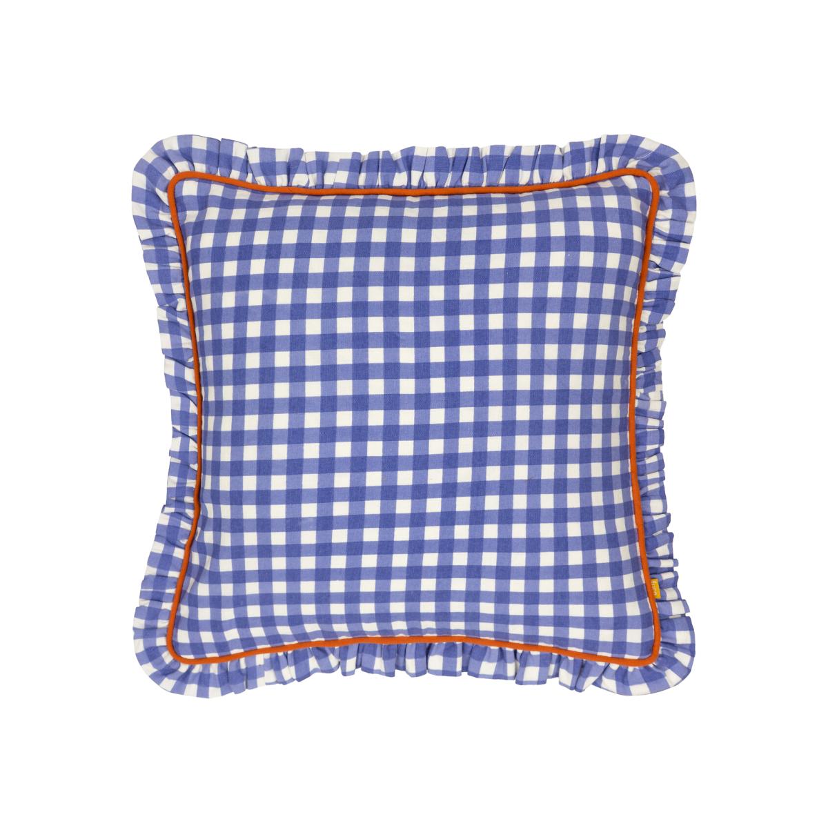 Maude Gingham Cotton Cushion – image 1