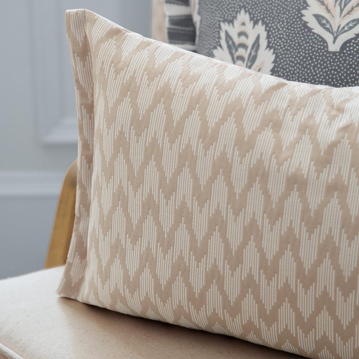 Hutton Woven Jacquard Piped Feather Filled Cushion – image 4